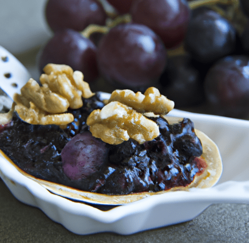 Il carpaccio di uva nera e noci è un piatto fresco e leggero, perfetto come antipasto o accompagnamento per insalate.Il carpaccio di uva nera e noci è un piatto leggero, sano e gustoso che combina la dolcezza dell’uva con il sapore e la consistenza croccante delle noci, offrendo una valida alternativa a piatti più comuni.