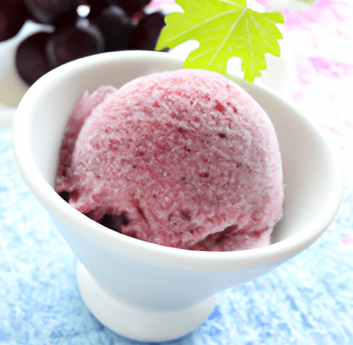 Il sorbetto all’uva è un dolce gelato a base di uva che ha una consistenza leggera e setosa.Il sorbetto all’uva è un dolce ideale per i mesi estivi o come dessert rinfrescante dopo un pasto pesante.Il sorbetto all’uva viene preparato utilizzando ingredienti naturali come l’uva fresca, acqua e zucchero.